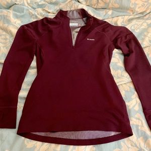 Columbia 1/4 zip long sleeve athletic top